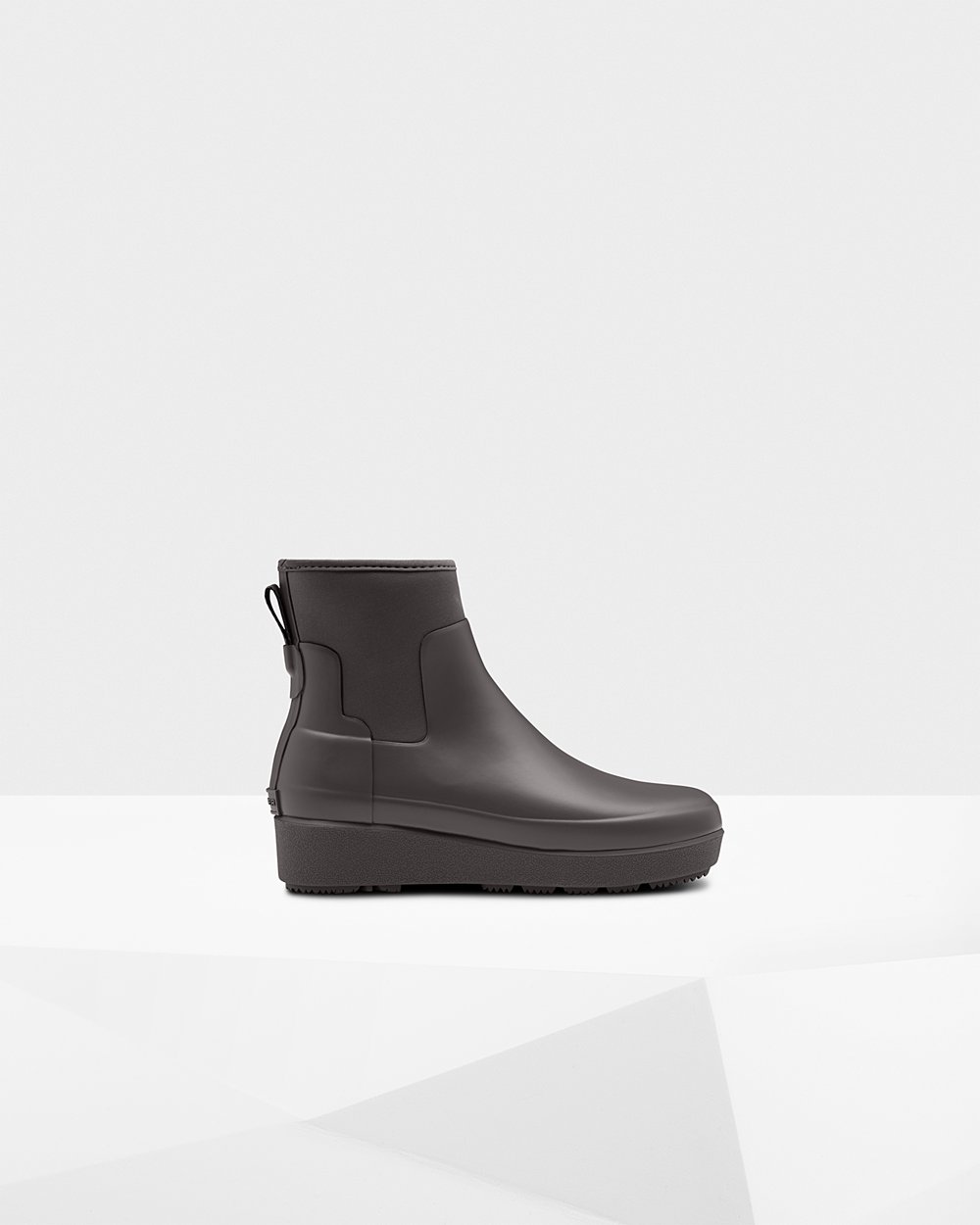 Women Hunter Refined Slim Fit Neoprene Chelsea | Creeper Boots Grey | NZ-18326-SMAK